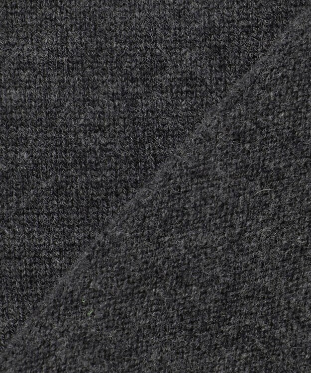 23区 【R(アール)】マイクロンメリノウール パールトリム ニット チャコールグレー系