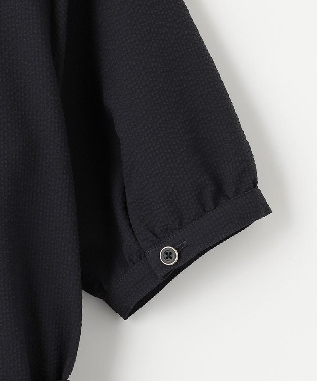 J.PRESS LADIES S 【洗える・吸水速乾】DRYライトサッカー ワンピース ネイビー系