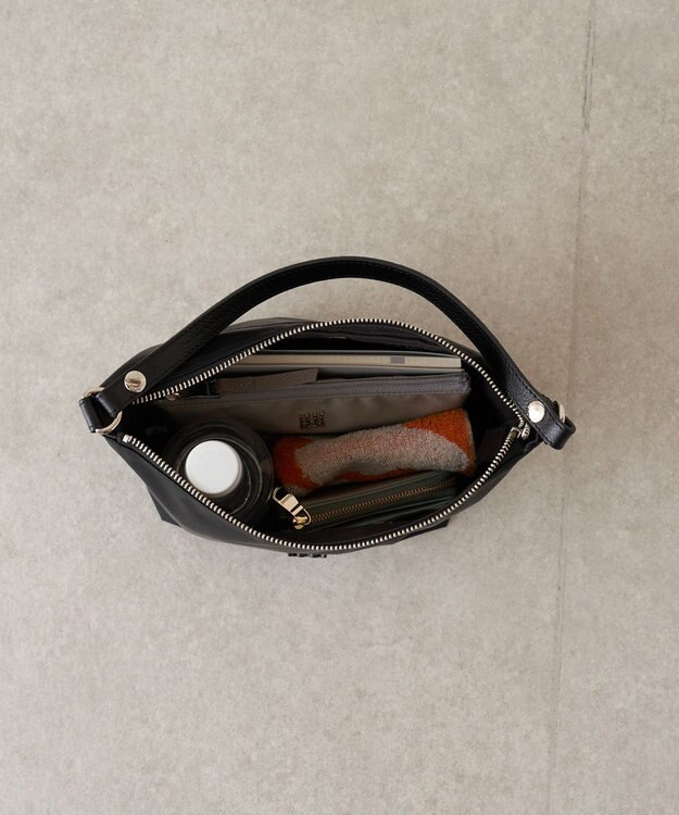 russet シンプルショルダーバッグ【クラウズナイロン】(CE-1467) Black