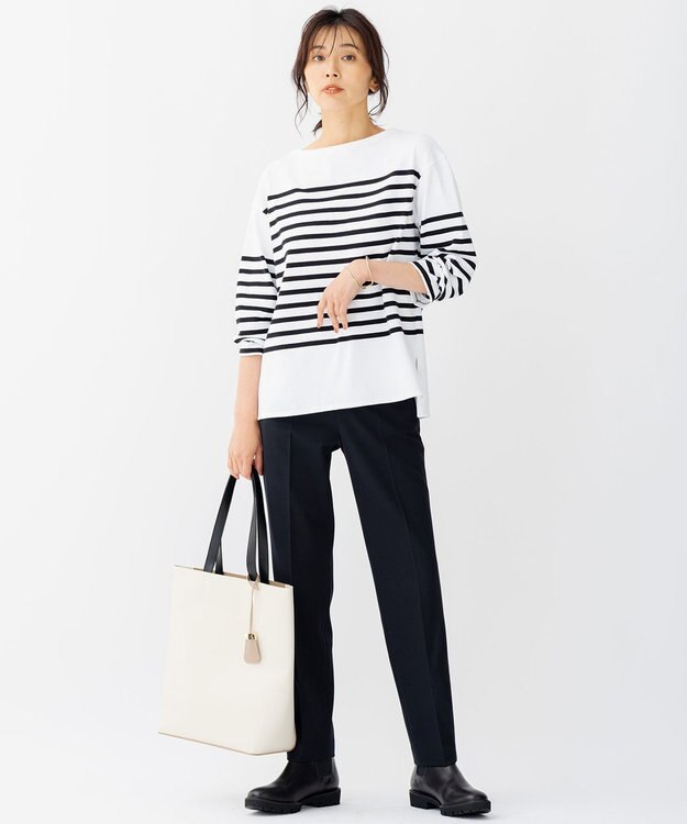 23区 【CLASSY.12月号掲載】TRストレッチギャバ テーパード パンツ ネイビー