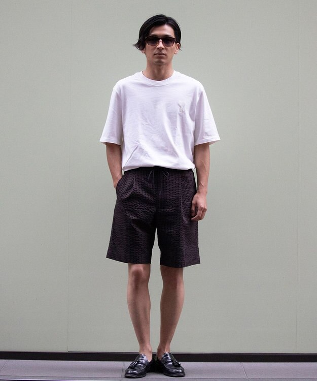 KASHIYAMA <EASY> COOLMAXサッカー/ショートパンツ ブラウンストライプ