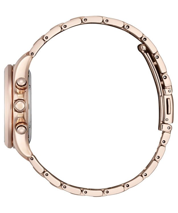 CITIZEN 【電池交換不要のクロノグラフ】どんなスタイルにも合わせやすいサクラカラーの腕時計 サクラ色