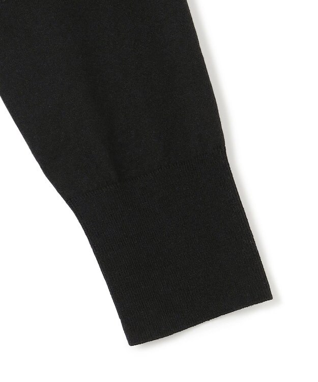 23区 L 【洗える】エンブロイダリーレース カーディガン ブラック系