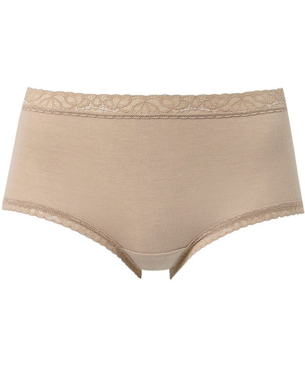 Wing ショーツ 綿混(身生地部) やさしい肌あたり 【デイリーフィット やわらかコットン】 はきこみ丈ふつう EC2330 ウイング／ワコール シナモンブラウン