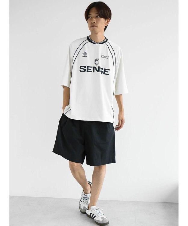 CRAFT STANDARD BOUTIQUE 接触冷感/UVカット/イージーケア/ストレッチ/ゲームシャツ-B Off White