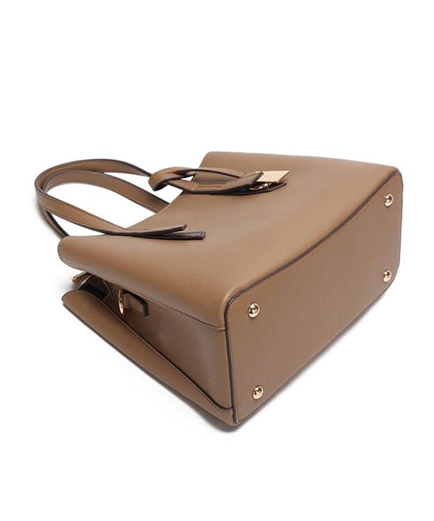 style code 【8/26入荷】【MERCURYDUO/マーキュリーデュオ】アオリワークハンドバッグ グレージュ