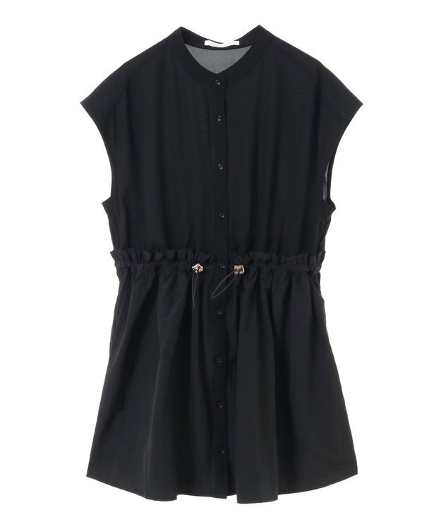 Green Parks 異素材ドッキングチュニック Black