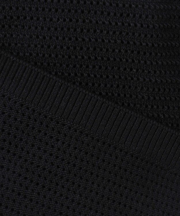 23区 S 【SLOW/一部店舗限定】コットンコードメッシュ ニット ブラック系