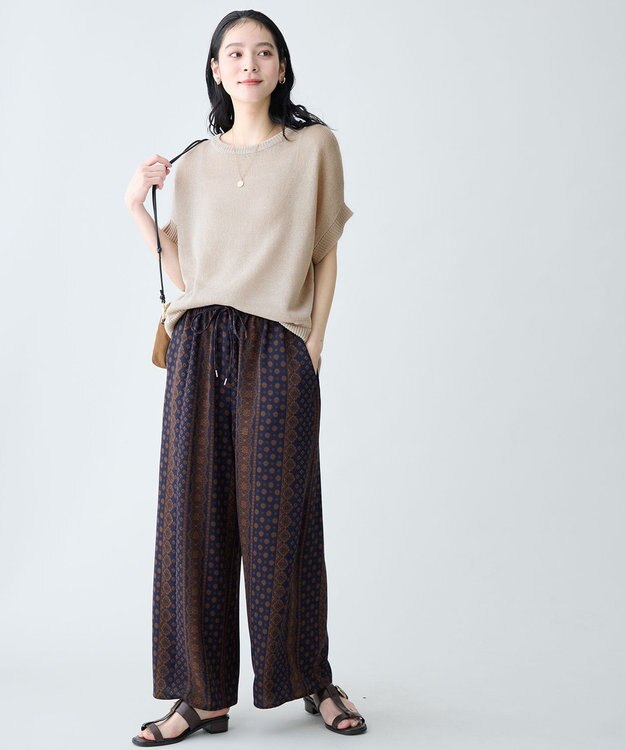 ANY ラミータッチオーバーニット サンドベージュ