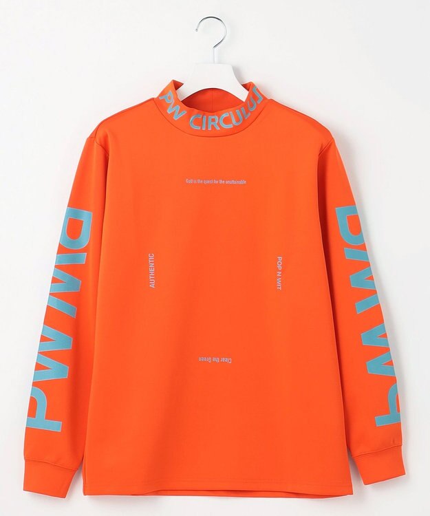 PW CIRCULUS 【イージーケア / 軽量 / 一枚でサマになる】【MEN】 ロングスリーブ モックネック オレンジ系