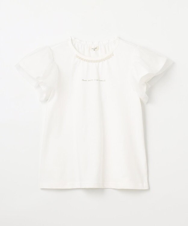 ANY KIDS ひんやりクール パールTシャツ オフホワイト