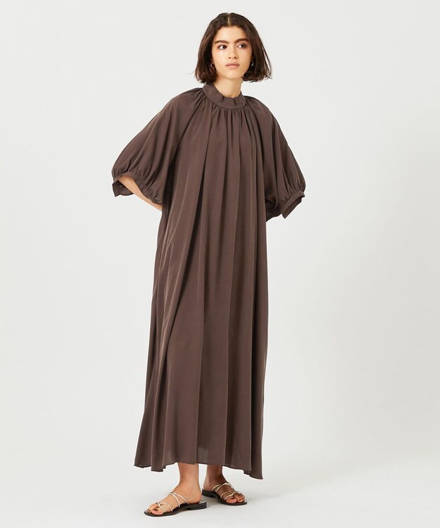 BEIGE， 【WEB限定】JASPE /  ギャザーワンピース Brown