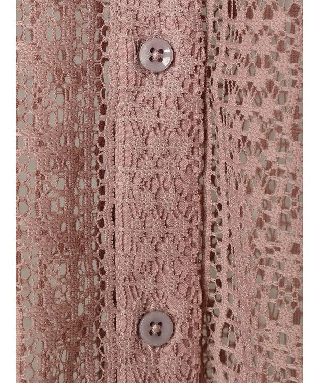 earth music&ecology レースショートシャツ Pink