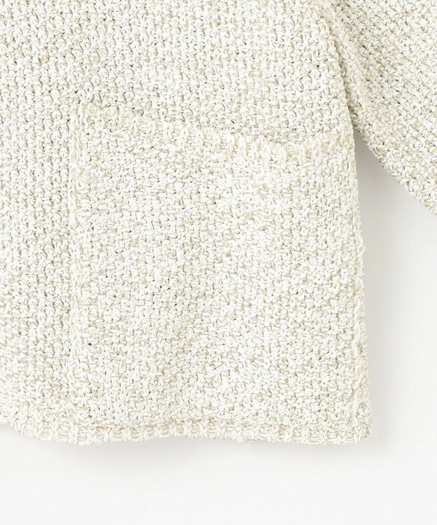 自由区 【カトリエムブーケ】Maille brillante ノーカラーアウター オフ