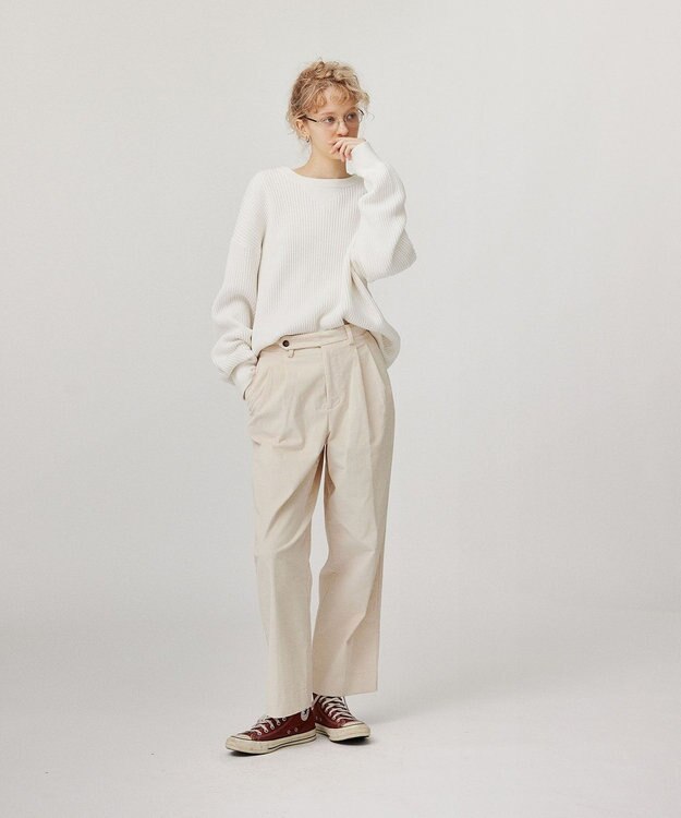 LENO CORDUROY TROUSERS　コーデュロイタックパンツ IVORY