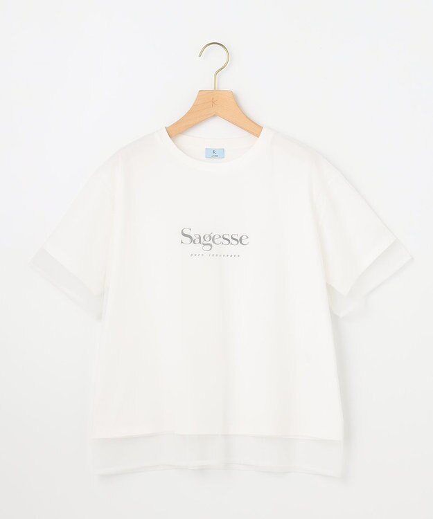 組曲 チュールロゴ Ｔシャツ アイボリー系