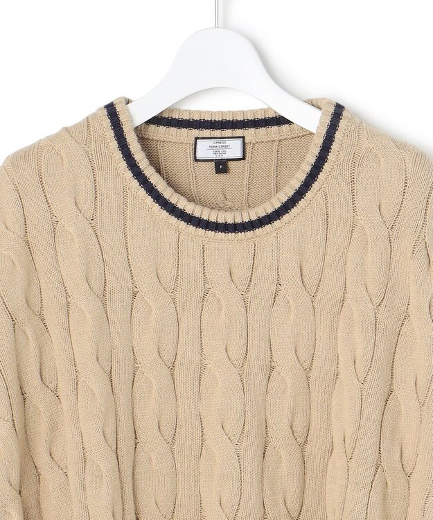 J.PRESS YORK STREET 【WOMEN】チルデンクルーネック ニットベスト ベージュ系