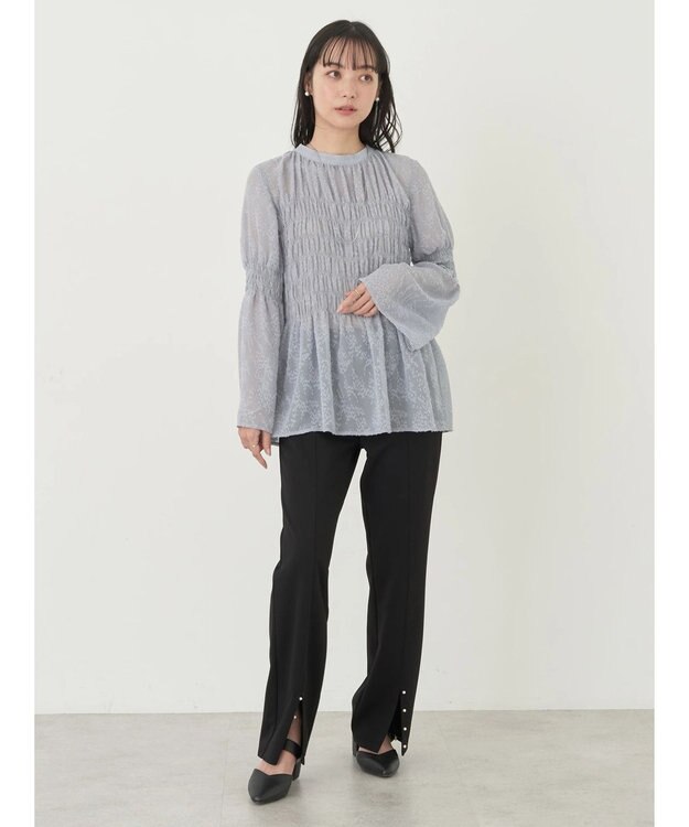 earth music&ecology パールスリットパンツ Black