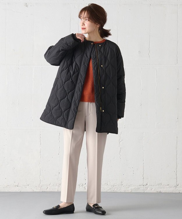 ANY 【蓄熱保温/撥水/洗濯機可能】撥水ウォームキルトブルゾン ブラック