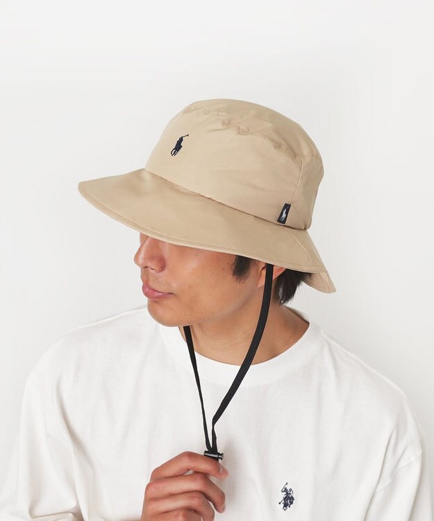 MOONBAT POLO RALPH LAUREN 刺繍 リップパラソルハット ベージュ