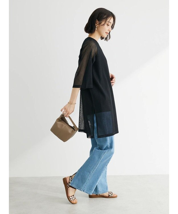 Green Parks ＳＥＴ２点メッシュラグランチュニック Black