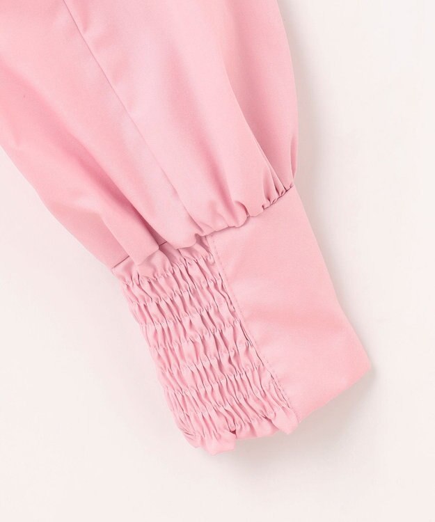 #Newans 【アイロンいらず】リボンタイブラウス ピンク