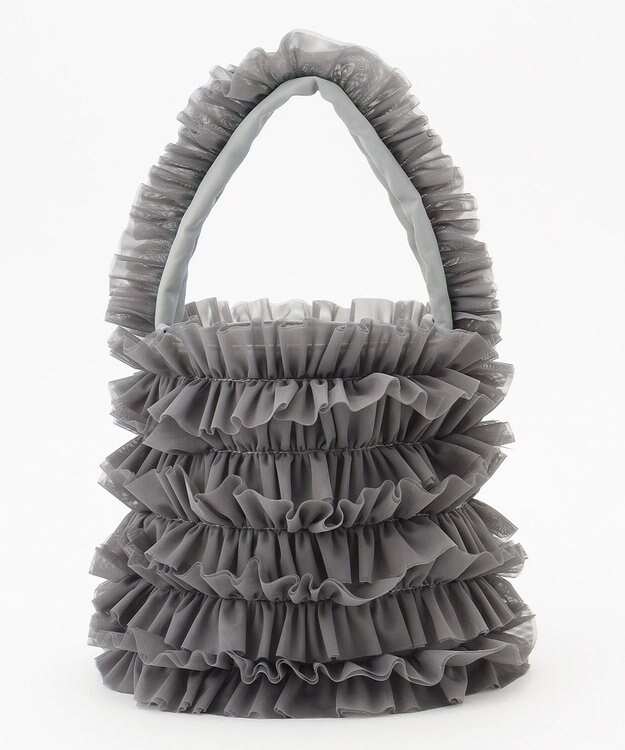 LA BAGAGERIE 【MONICA】チュールフリル2WAYバッグ グレー