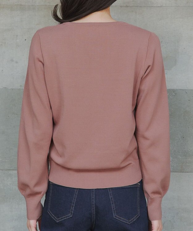 Tiaclasse 【洗える】レースカーディガン ピンク