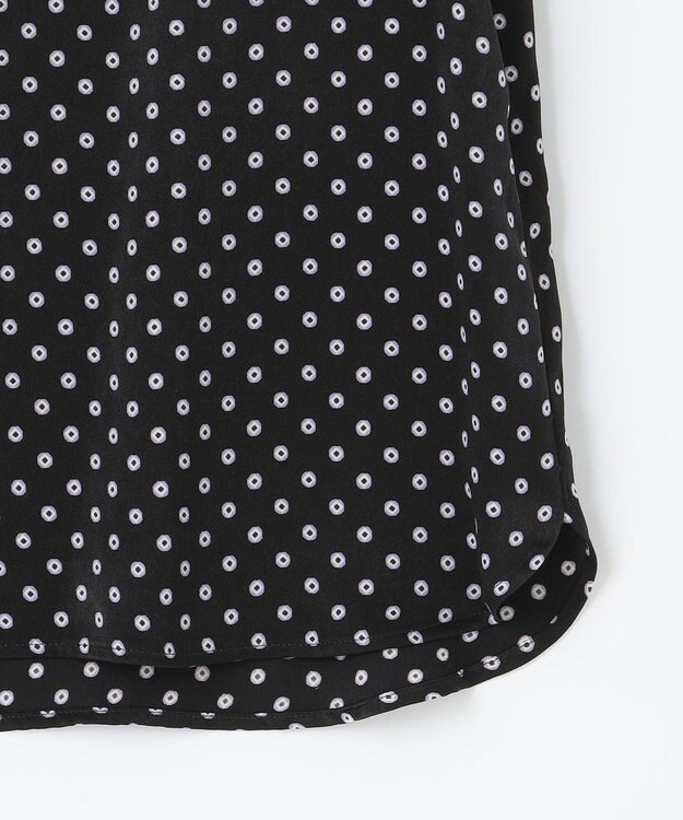 J.PRESS LADIES S 【洗える】ピーチサテン 幾何プリント ブラウス ネイビー系5