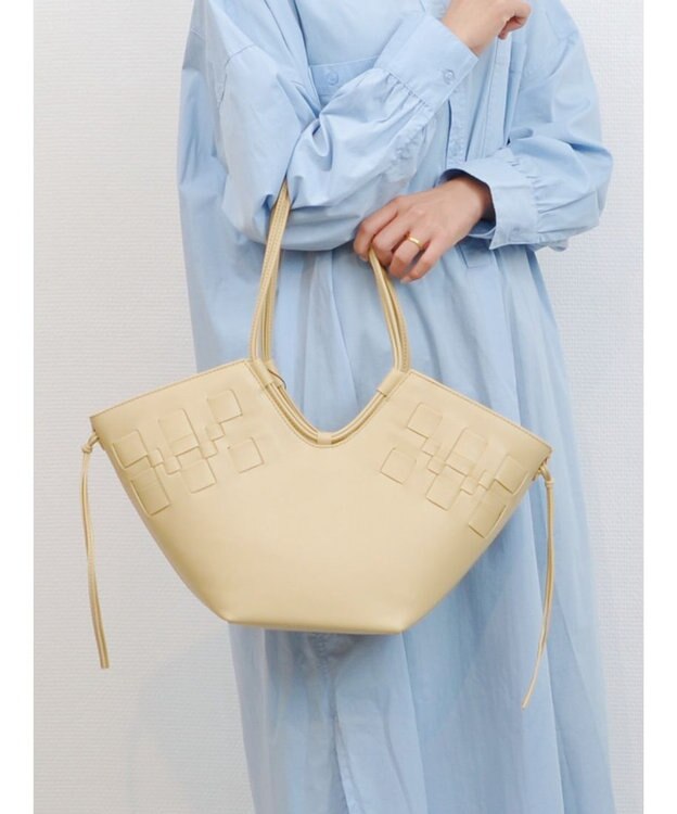 UNBILLION kakatoo メッシュ台形トートバッグ ベージュ