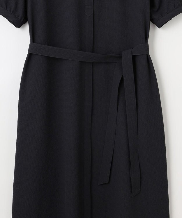 J.PRESS LADIES S 【洗える・吸水速乾】DRYライトサッカー ワンピース ネイビー系