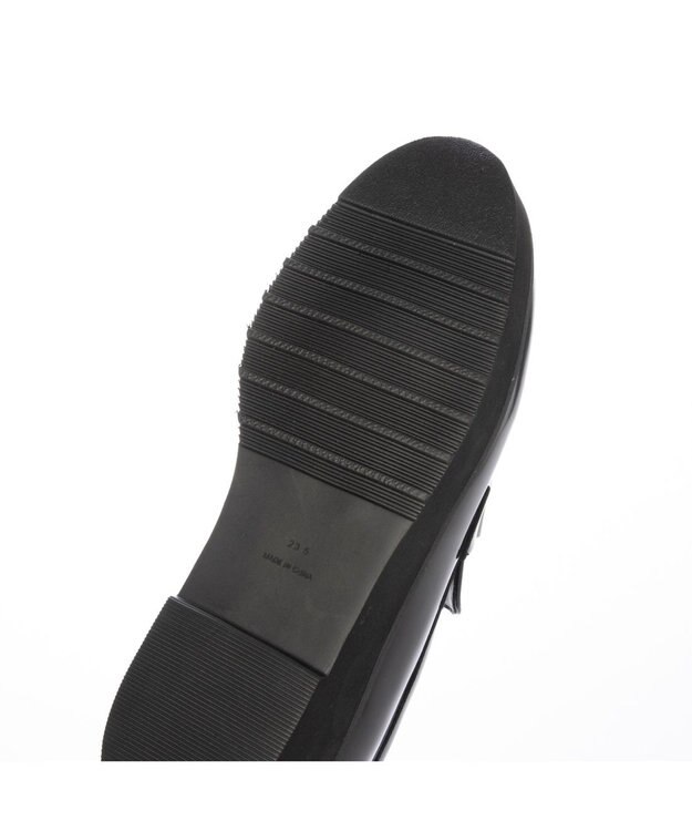 MODE ET JACOMO <carino>【レイン対応】厚底メタルモチーフローファー ブラック