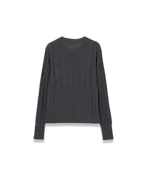 JOSEPH 【WEB&OUTLET限定・洗える】テクスチャードレーヨン　ラウンドネックニット Slate