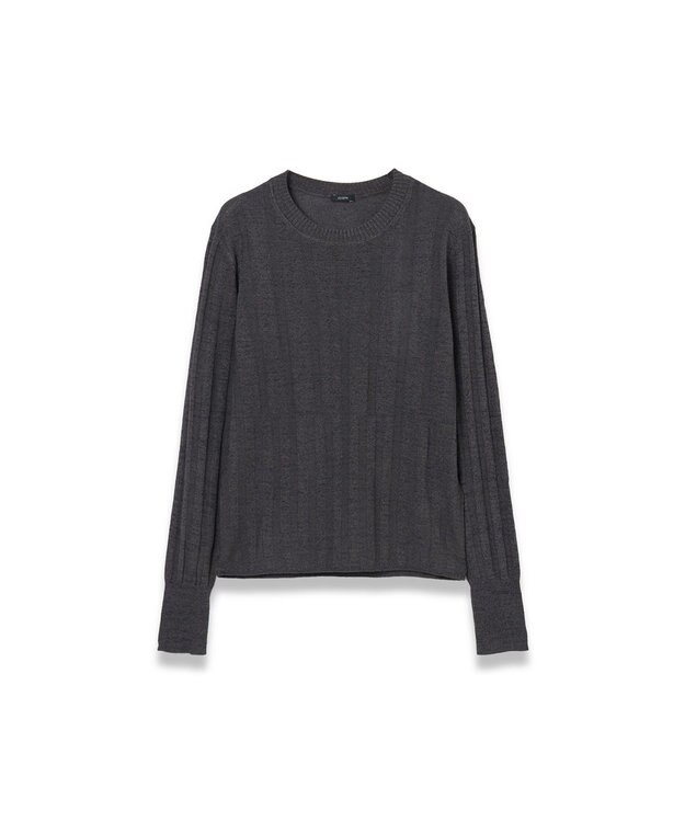 JOSEPH 【WEB&OUTLET限定・洗える】テクスチャードレーヨン　ラウンドネックニット Slate