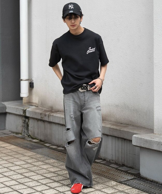 WEGO ペイズリーグラフィックBIG　T（SS） ブラック