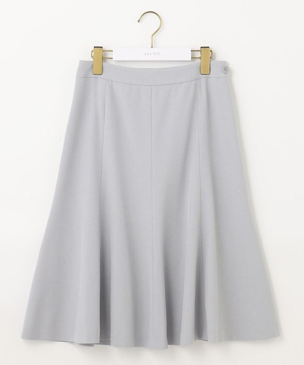 ANY SIS 【WEB・一部店舗限定】リネンライクポリエステル スカート ブルーグレー