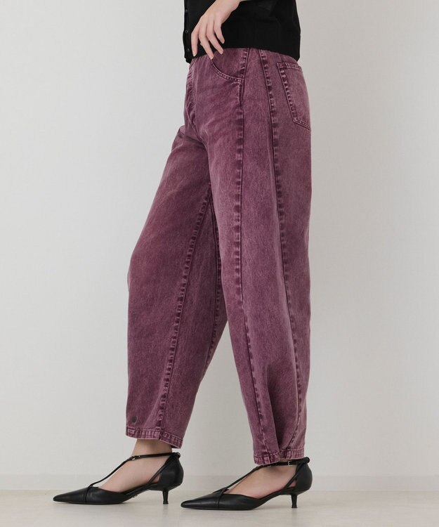 GRACE CONTINENTAL ラップ2wayデニムパンツ ボルドー