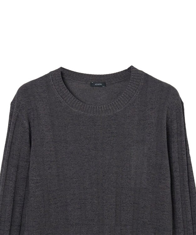 JOSEPH 【WEB&OUTLET限定・洗える】テクスチャードレーヨン　ラウンドネックニット Slate