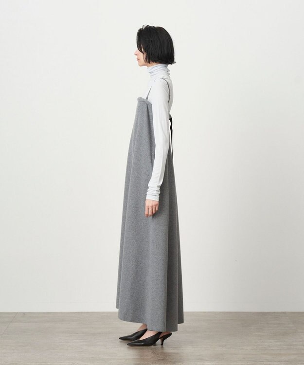 ATON ROYAL FLEECE | ビスチェドレス TOP GRAY