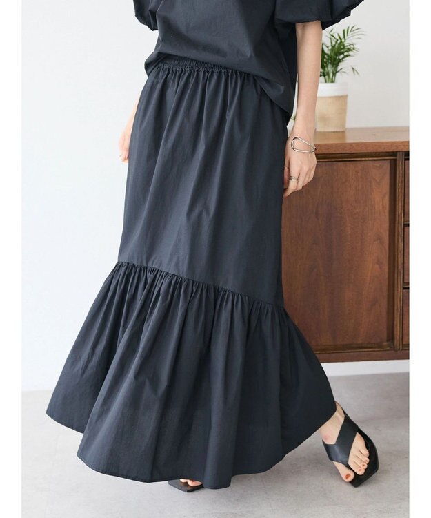 CRAFT STANDARD BOUTIQUE ティアードフレアスカート Black