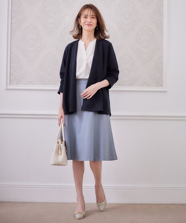 ANY SIS 【AIコラボ】スタンドカラースキッパー ブラウス オフ