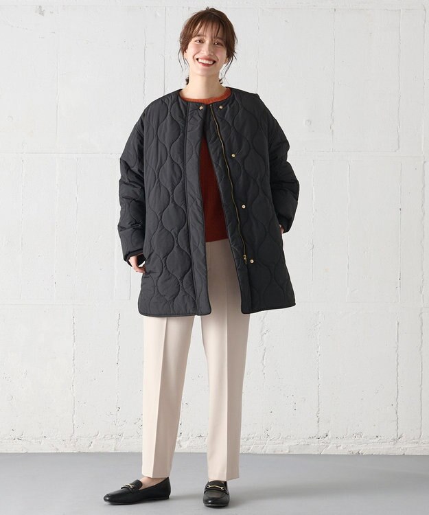 ANY L 【蓄熱保温/撥水/洗濯機可能】撥水ウォームキルトブルゾン ブラック