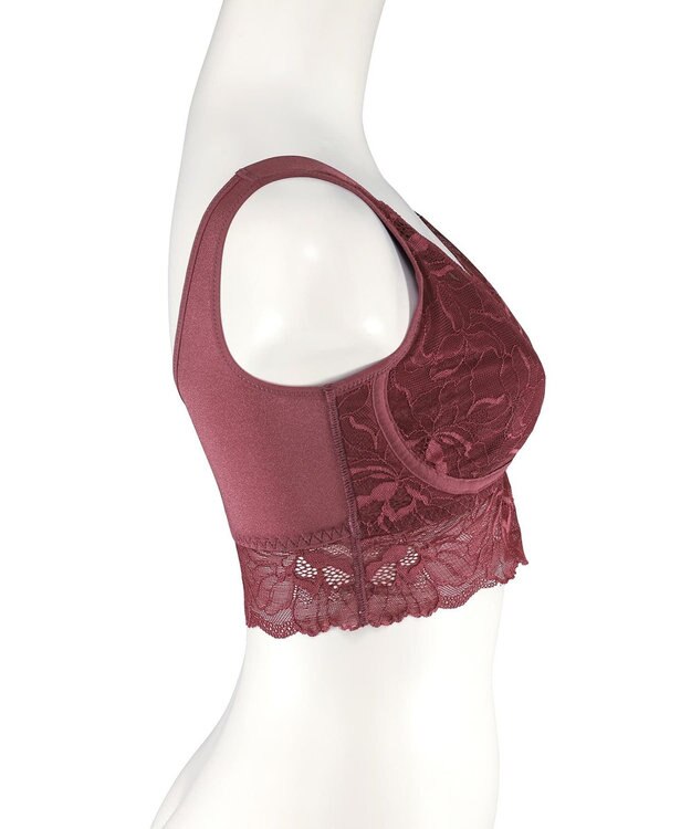 San-ai Resort（三愛水着楽園） 毎日らくちん 楽しくバストケアもちもちナイトブラ【ナイト＆ディブラ】フロントホック無し 【northerly】 バーガンディ