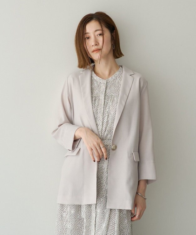 YECCA VECCA リネンライクジャケット Light Gray
