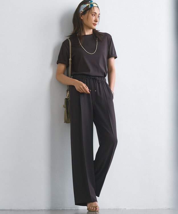 23区 S 【一部店舗限定/接触冷感】ベーシック IT TEE ブラウン系