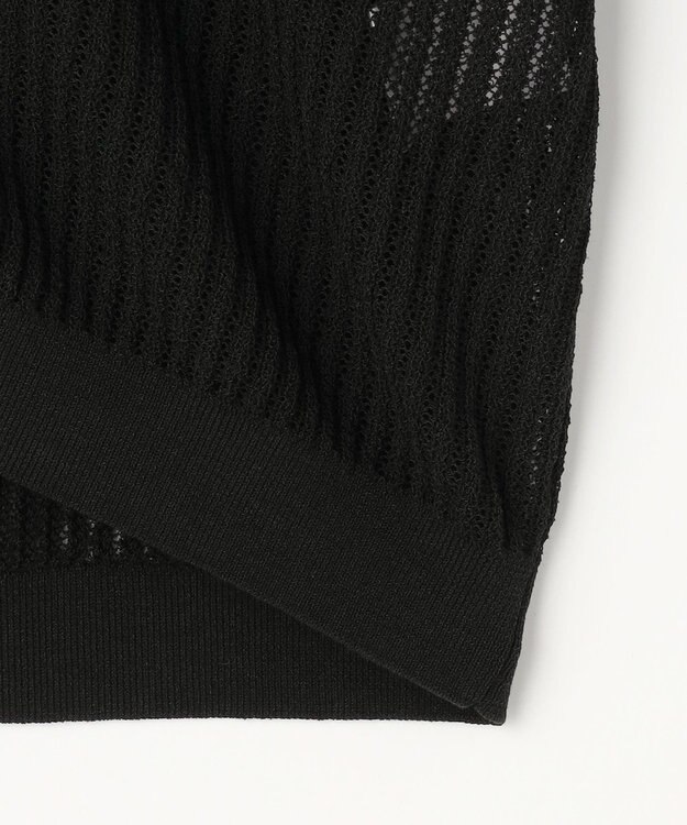 組曲 【先行予約・WEB限定】レーシーニット レース襟付き カーディガン ブラック系