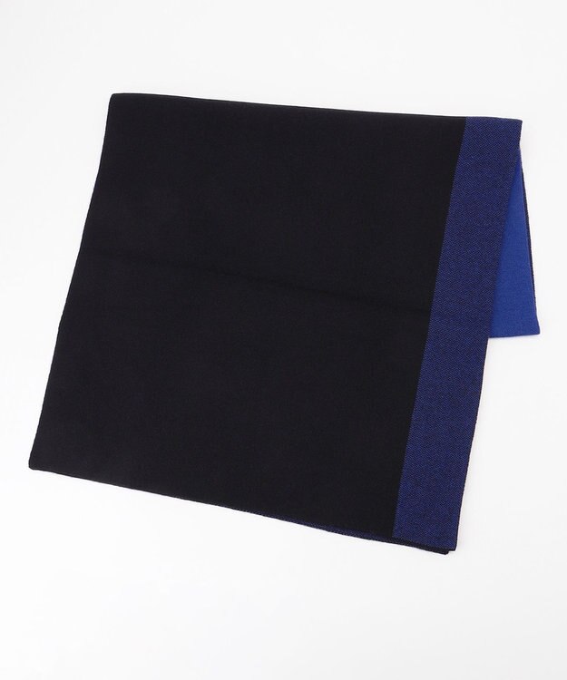 ICB 【洗える】ソフトカシミヤミックス ニットストール ブルー柄系