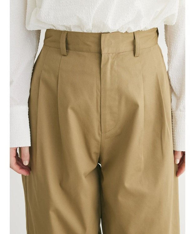 Green Parks ツータックチノパンツ Beige