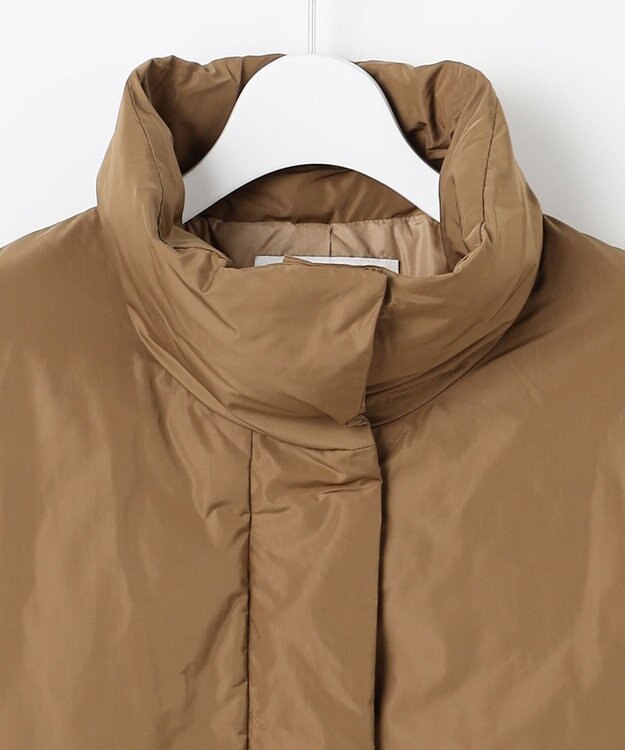 自由区 L 【17号サイズまで展開・カタログ掲載】マイクロタッサーダウンスタンドカラー コート キャメル