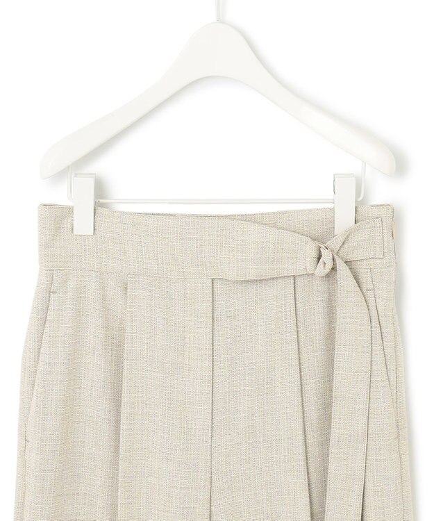 ICB 【洗える】Vi/Peブッチャー タックワイドパンツ トープ系